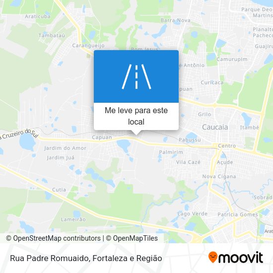 Rua Padre Romuaido mapa