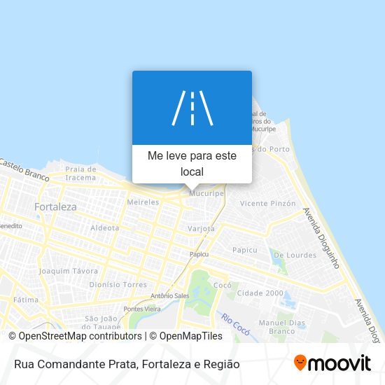 Rua Comandante Prata mapa