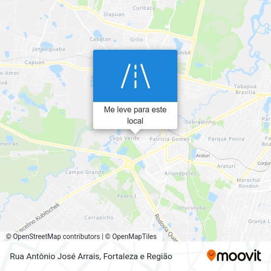 Rua Antônio José Arrais mapa