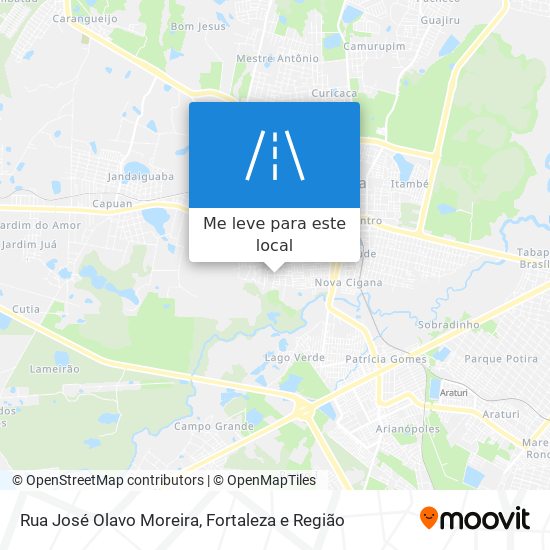 Rua José Olavo Moreira mapa