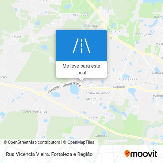 Rua Vicencia Vieira mapa