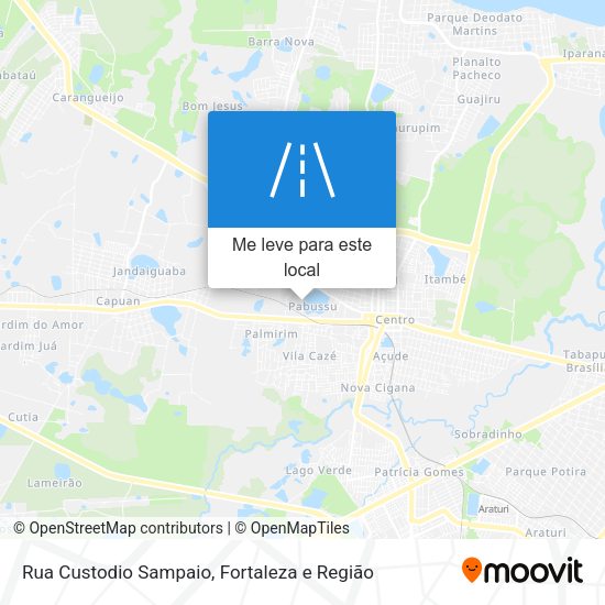 Rua Custodio Sampaio mapa