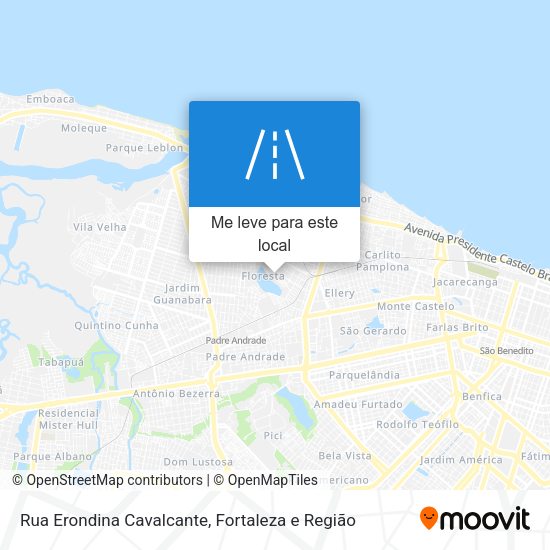 Rua Erondina Cavalcante mapa