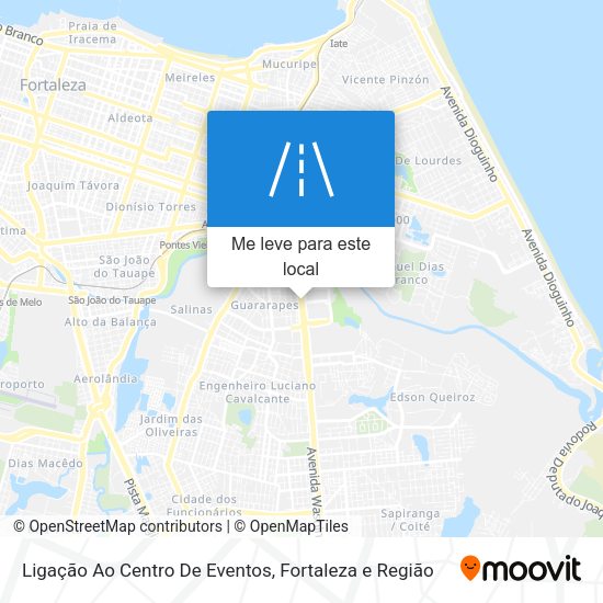 Ligação Ao Centro De Eventos mapa