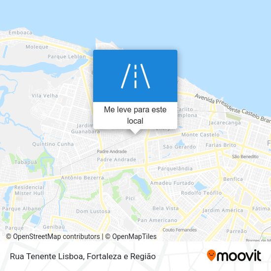 Rua Tenente Lisboa mapa