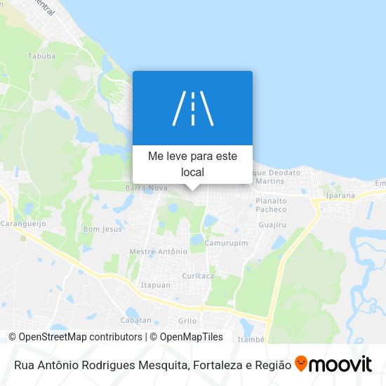 Rua Antônio Rodrigues Mesquita mapa