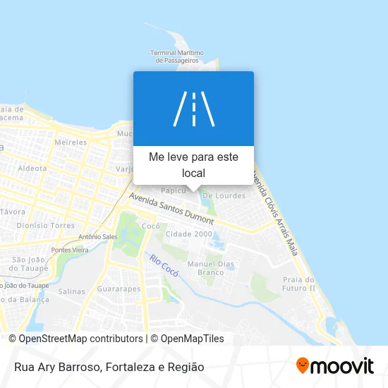 Rua Ary Barroso mapa