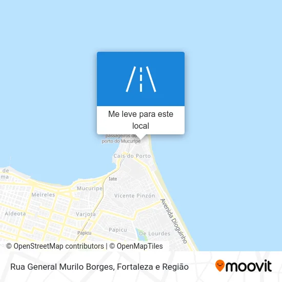 Rua General Murilo Borges mapa