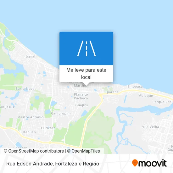 Rua Edson Andrade mapa