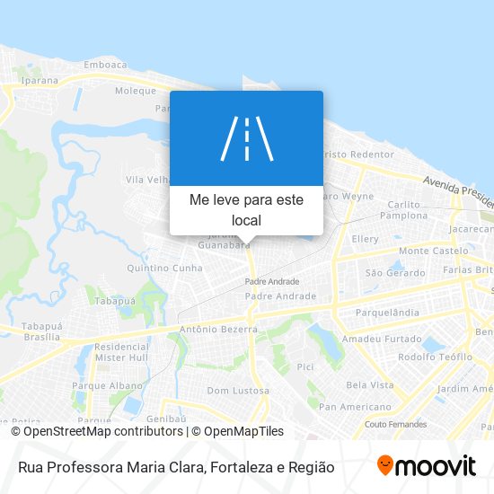 Rua Professora Maria Clara mapa