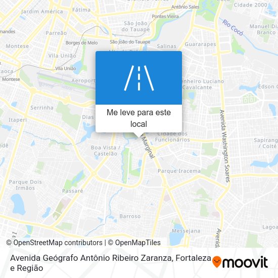 Avenida Geógrafo Antônio Ribeiro Zaranza mapa