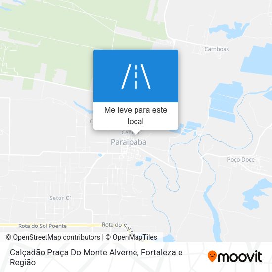 Calçadão Praça Do Monte Alverne mapa