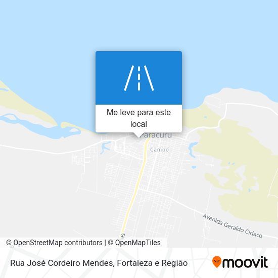 Rua José Cordeiro Mendes mapa