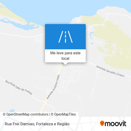 Rua Frei Damiao mapa
