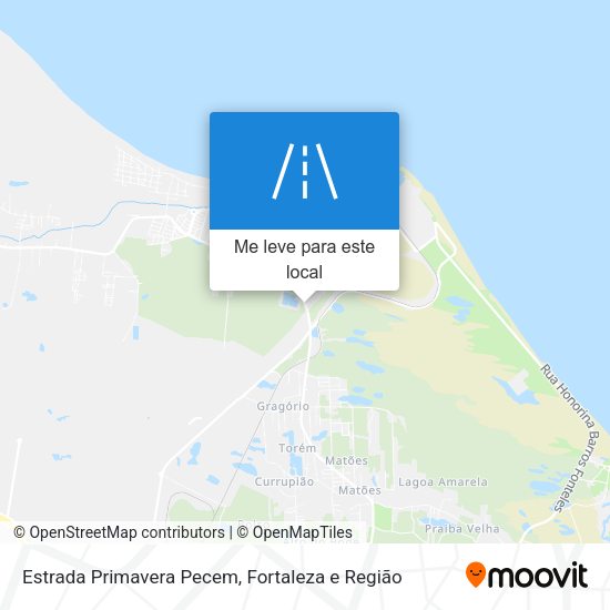 Estrada Primavera Pecem mapa