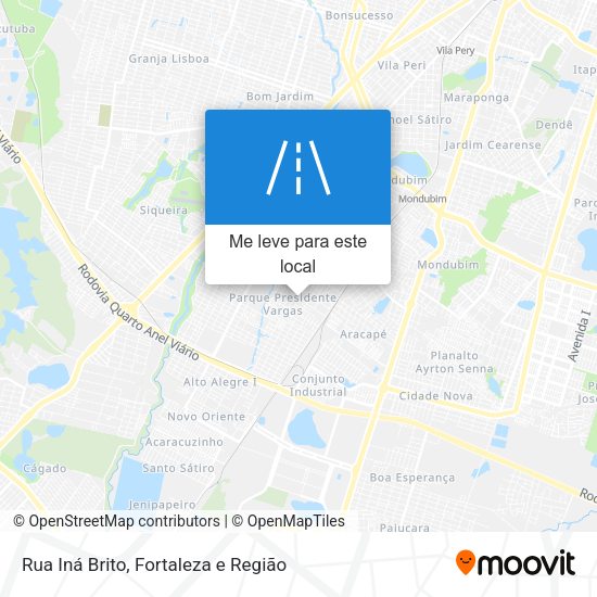 Rua Iná Brito mapa