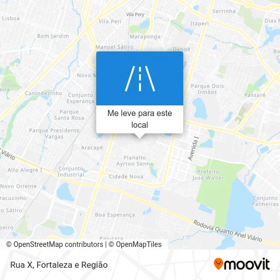 Rua X mapa