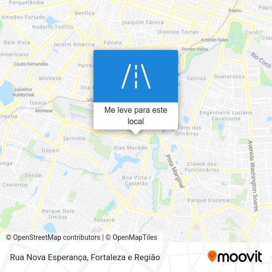 Rua Nova Esperança mapa