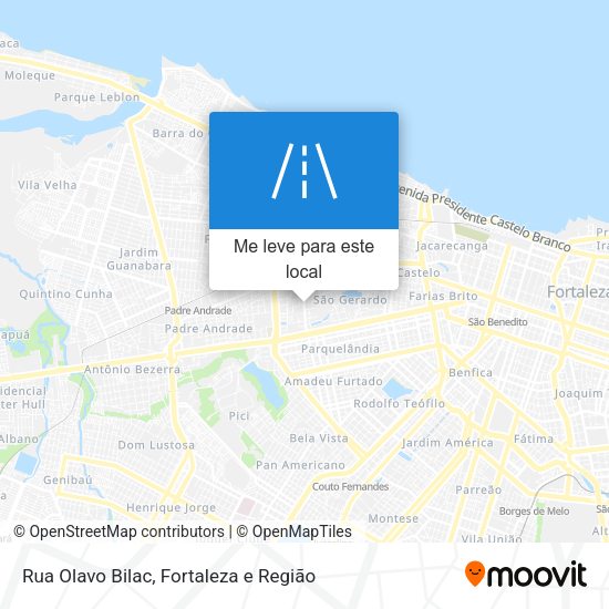 Rua Olavo Bilac mapa