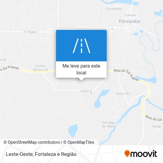 Leste-Oeste mapa