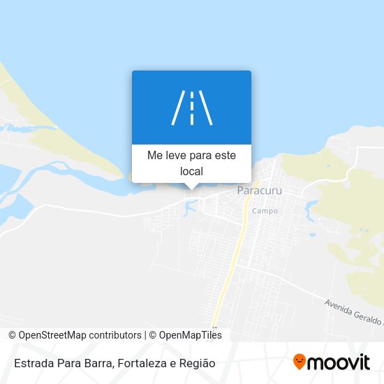 Estrada Para Barra mapa