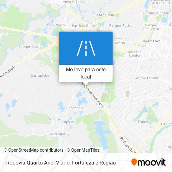 Rodovia Quarto Anel Viário mapa