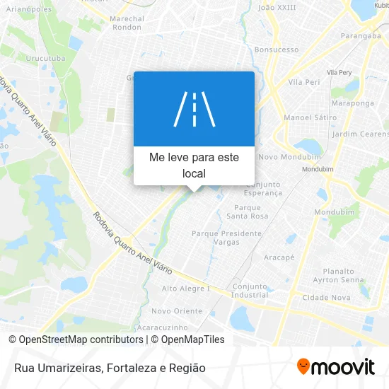 Rua Umarizeiras mapa