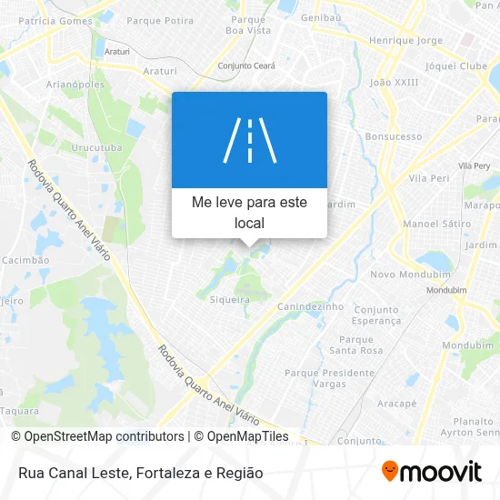Rua Canal Leste mapa