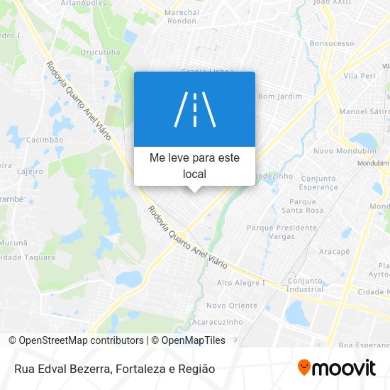 Rua Edval Bezerra mapa