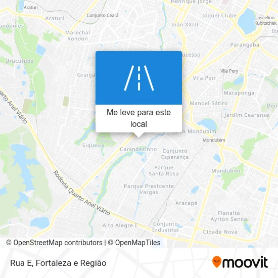 Rua E mapa