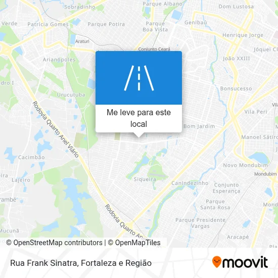 Rua Frank Sinatra mapa