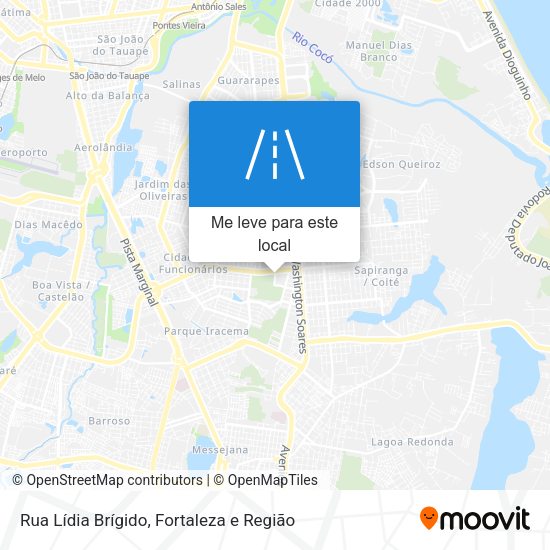 Rua Lídia Brígido mapa