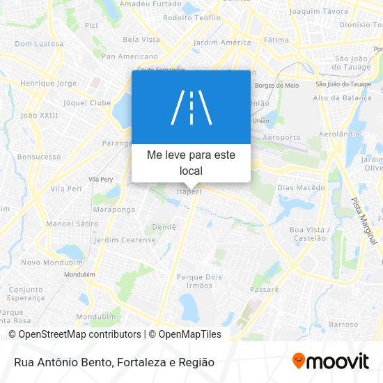 Rua Antônio Bento mapa