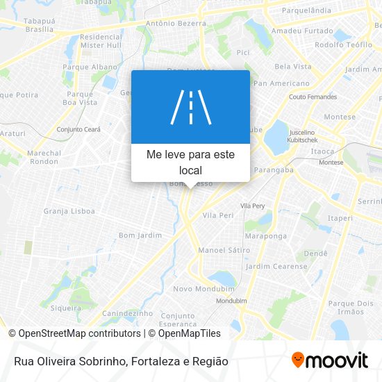 Rua Oliveira Sobrinho mapa