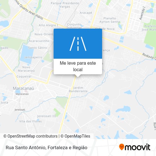 Rua Santo Antônio mapa