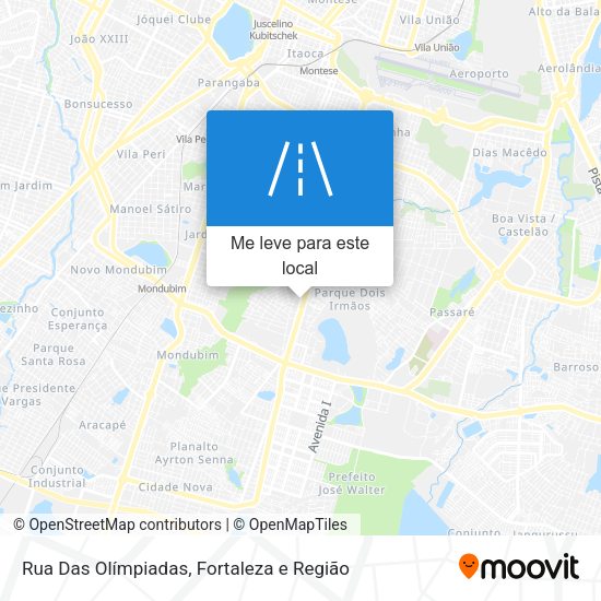 Rua Das Olímpiadas mapa
