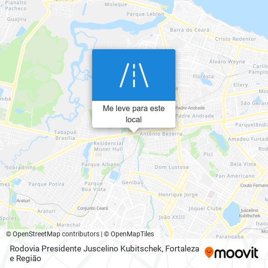 Rodovia Presidente Juscelino Kubitschek mapa