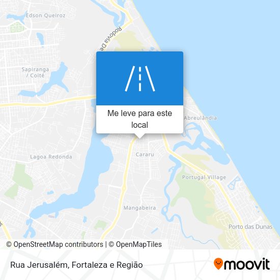 Rua Jerusalém mapa