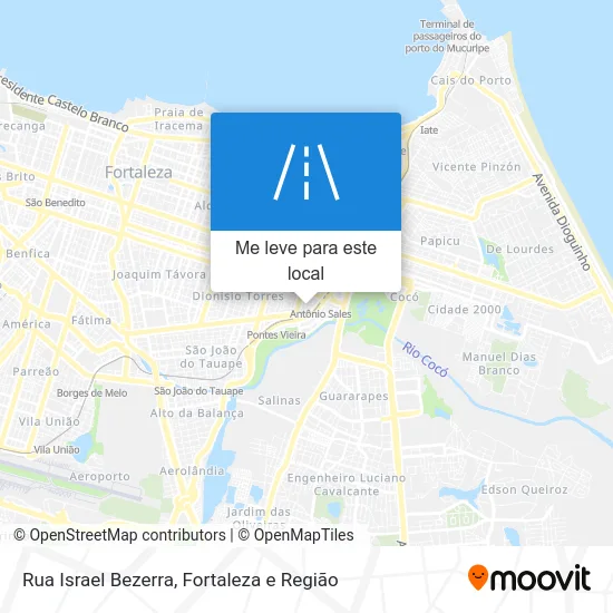Rua Israel Bezerra mapa
