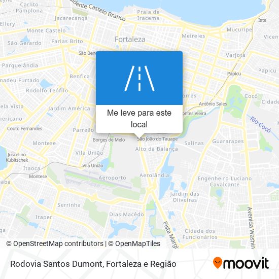 Rodovia Santos Dumont mapa