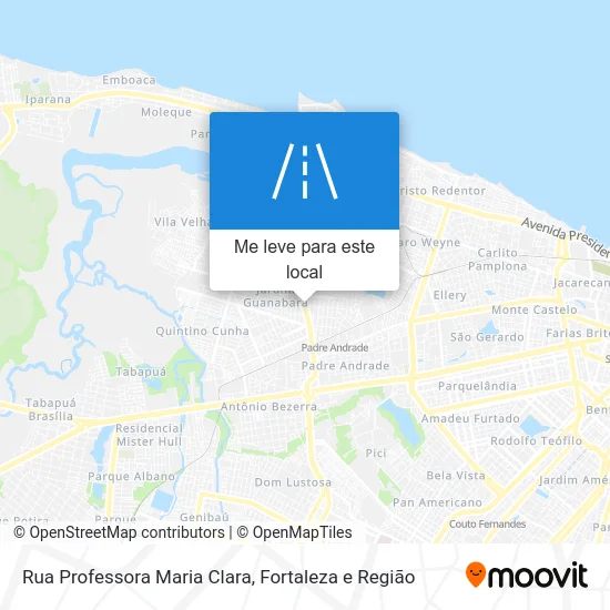 Rua Professora Maria Clara mapa