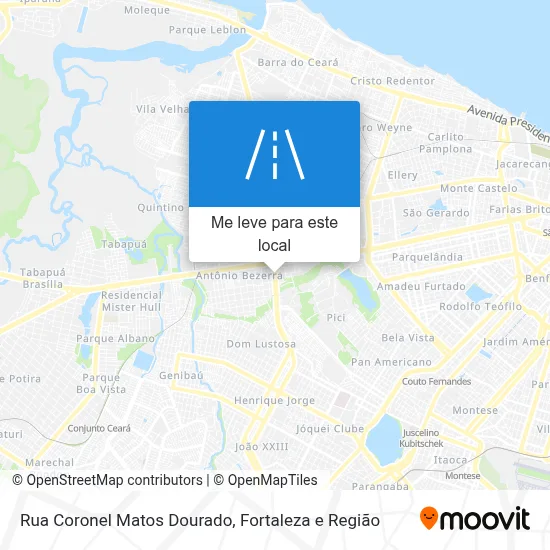 Rua Coronel Matos Dourado mapa