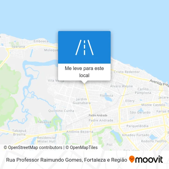 Rua Professor Raimundo Gomes mapa