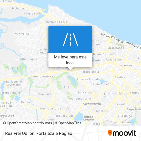 Rua Frei Odilon mapa