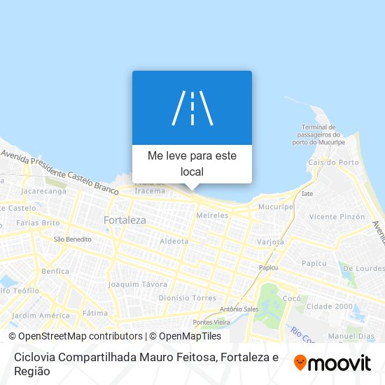 Ciclovia Compartilhada Mauro Feitosa mapa