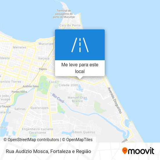 Rua Audízio Mosca mapa