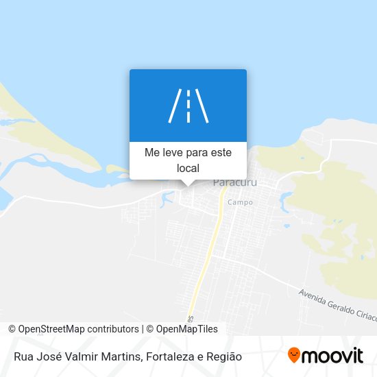 Rua José Valmir Martins mapa