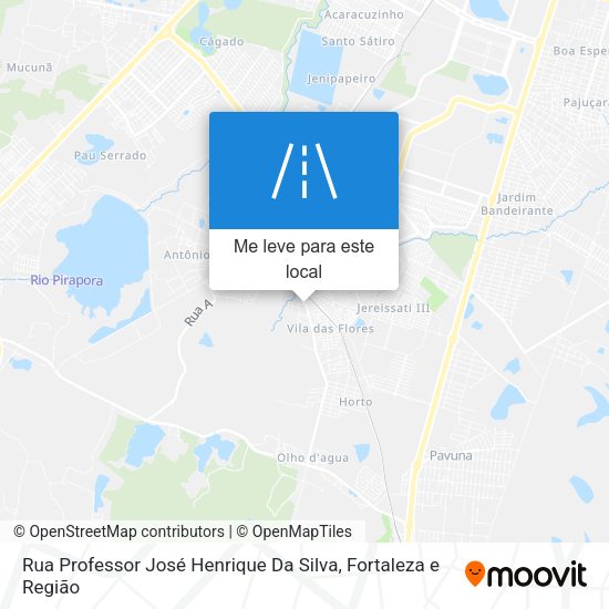 Rua Professor José Henrique Da Silva mapa