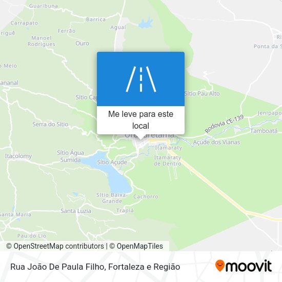 Rua João De Paula Filho mapa