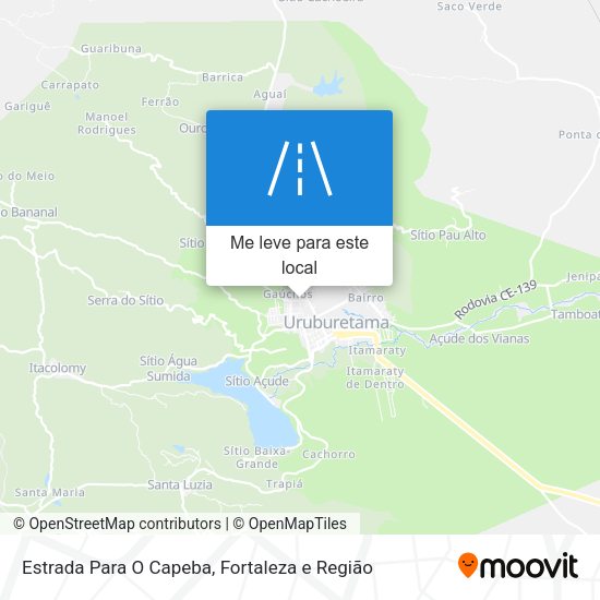 Estrada Para O Capeba mapa